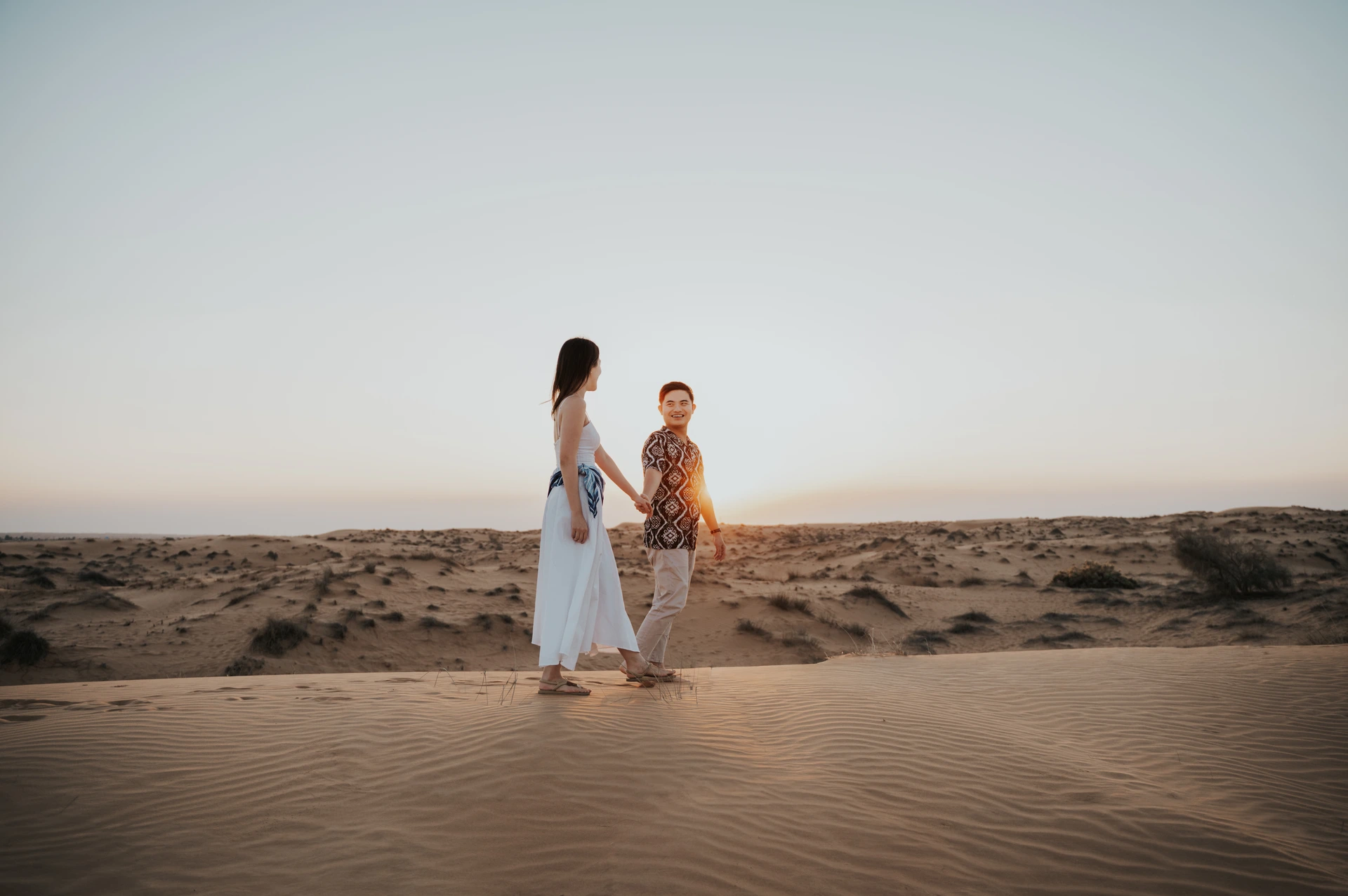 Servizio fotografico a Dubai di una coppia fidanzata.